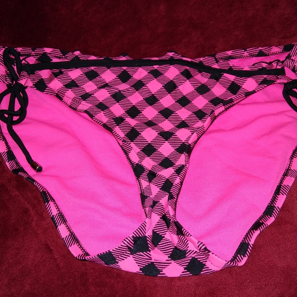 Arizona Checkered Pink Size XXL Bikini Bottom